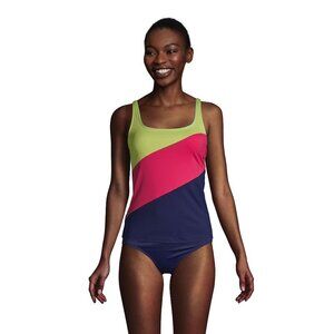 New Land's End Women's Square Neck Underwire Tankini Swimsuit Top Size 12‎